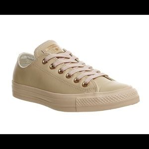 Rose gold leather Converse